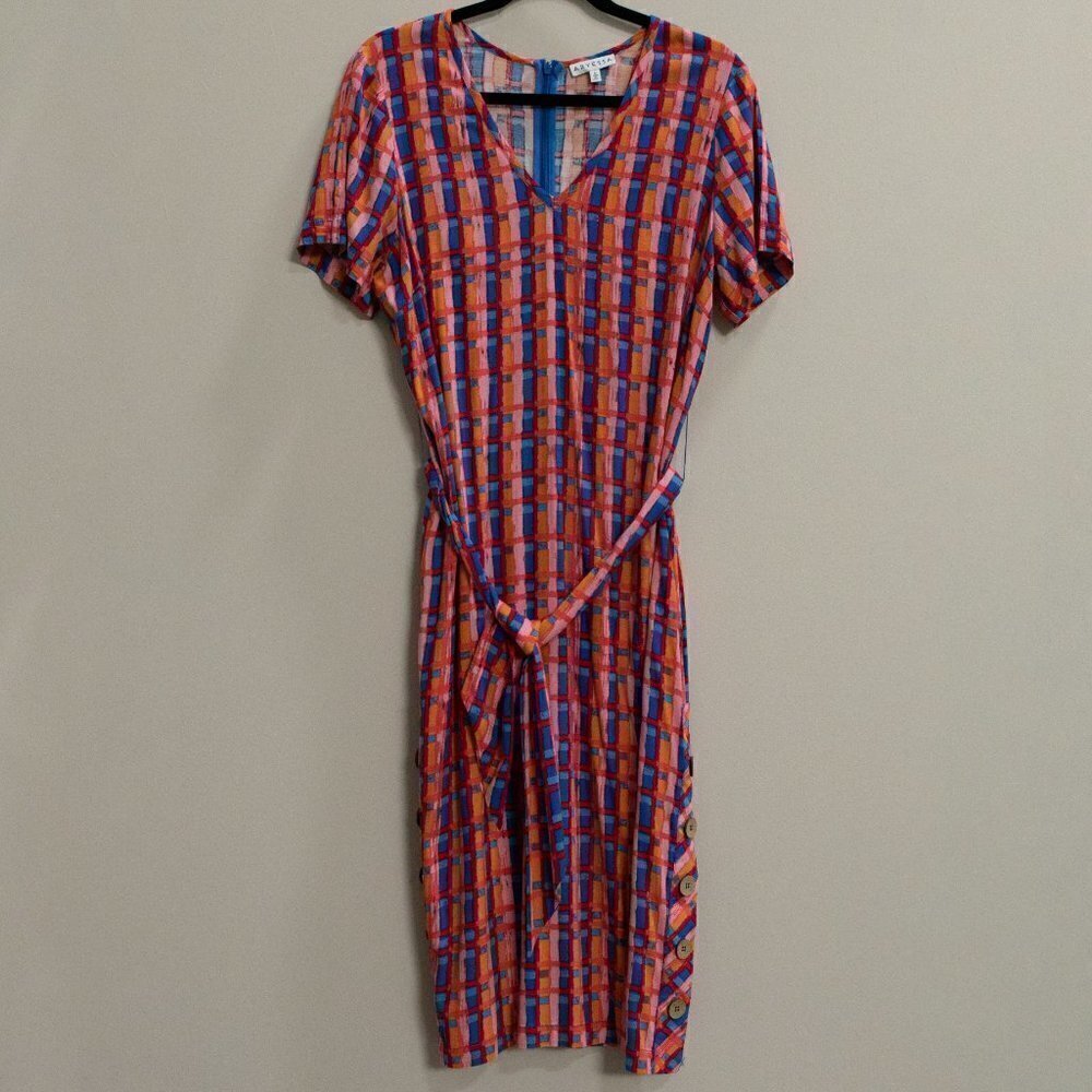 Anthropolgie Aryessa abstract print midi dress-S